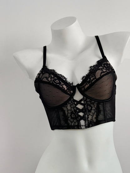 Luxury Fishbone Lace Bra Set for Small Chest | Anti-Sag Soft Underwire Push Up | Tuck Side Fat Enhancer | Sexy Tushy G & Panty