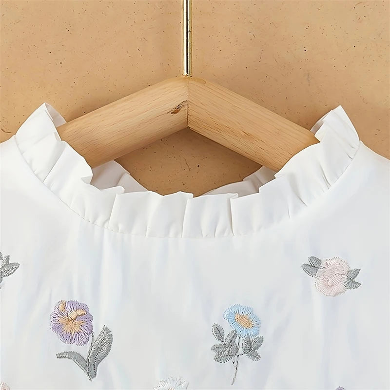 Baby Girl Summer Sleeveless Embroidered Dress Fashionable Children Soft Cotton Clothing Toddler Flower Dresses Newborn Costume