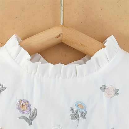 Baby Girl Summer Sleeveless Embroidered Dress Fashionable Children Soft Cotton Clothing Toddler Flower Dresses Newborn Costume