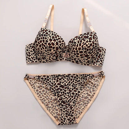 2024 New Sexy Rhinestone Underwear For Women Push Up Bra Sets Seamless Khaki Beige Black Female Lingerie