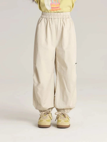 Girls' Tactical Cargo Pants Stylish Ice Silk Quick Dry Tapered Sport Pants for Kids All Season Outdoor Play Adjustable Waist