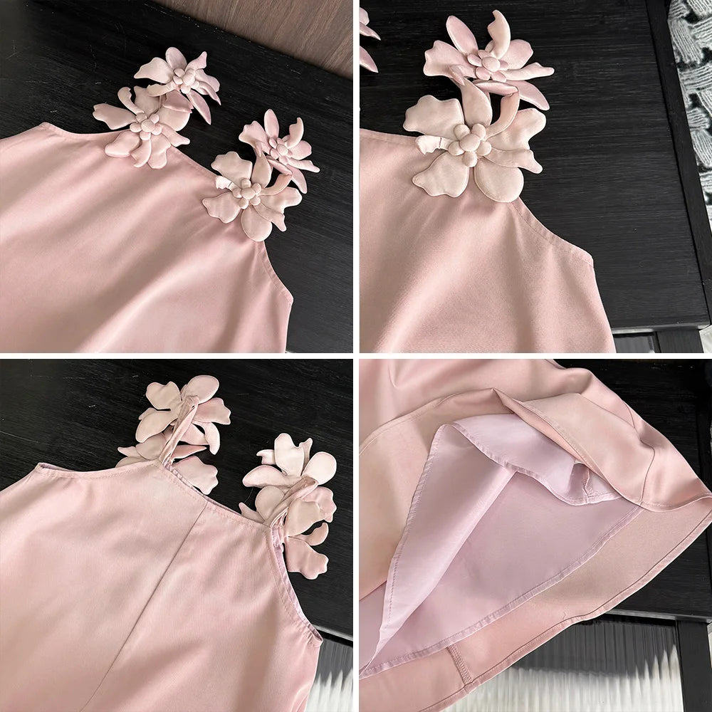 Bear Leader 2-7 Years 3D Flower Birthday Wedding Princess Dress Korean Version Sling Party Clothes Summer Girls Casual Outwear
