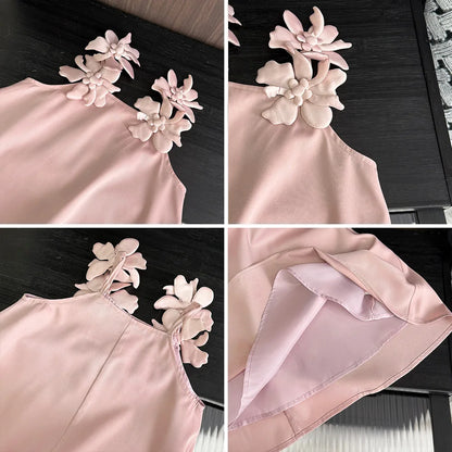 Bear Leader 2-7 Years 3D Flower Birthday Wedding Princess Dress Korean Version Sling Party Clothes Summer Girls Casual Outwear