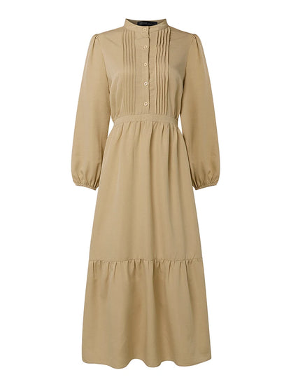 2026 Fashion Muslim Abaya ZANZEA Spring Maxi Long Dress Women Elegant Long Sleeve Pleated Sundress IsIamic Robe Ramadan Kaftan