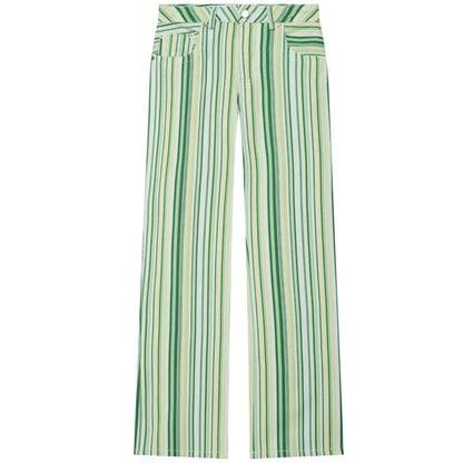 HXAO Rainbow Striped Jeans Women's Pants Spring 2026 Casual Straight Leg Mid-Waisted Trousers Fashion Streetwear Pants For Women