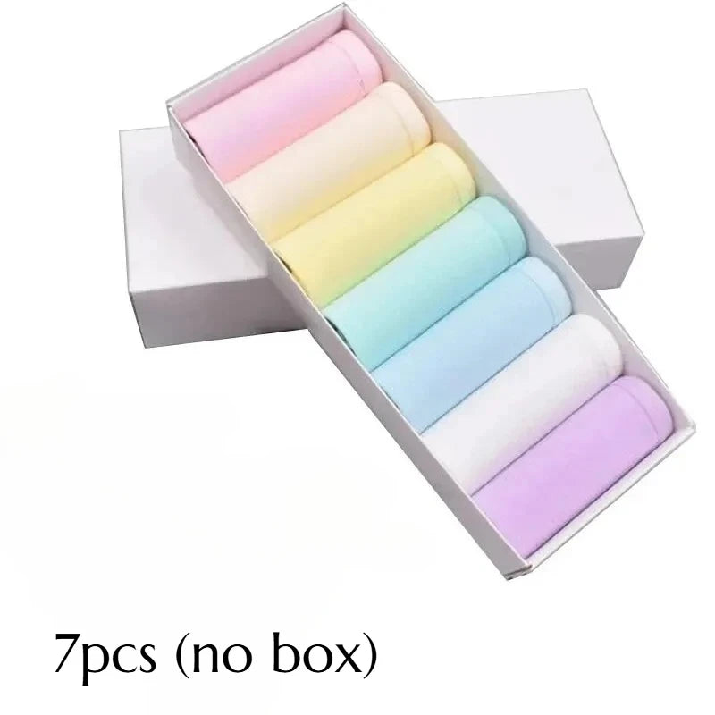 7 Pack Cotton Panties for Women Soft Breathable Solid Briefs Everyday Underwear Comfortable