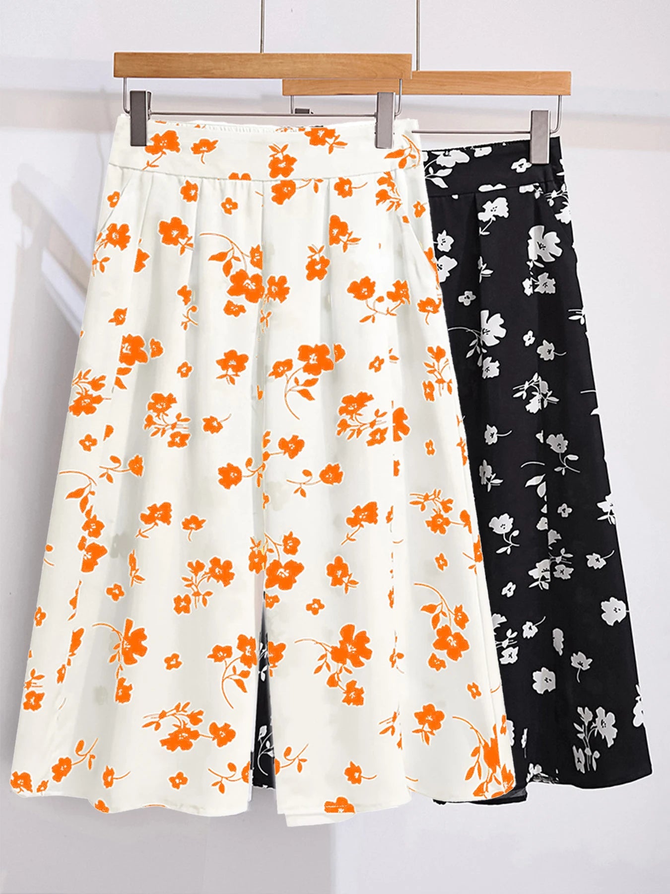 Plus-Size Fashionable and Elegant Casual Office Commute Comfortable Two-Piece Set Printed Two-Piece Set Cropped Pants