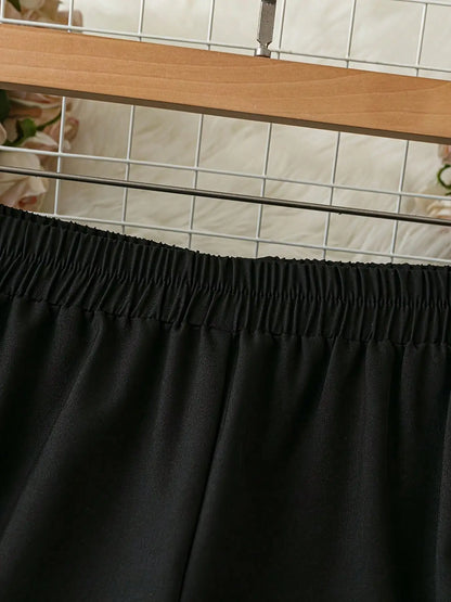 Forest style retro patchwork Bohemian style straight leg pants, summer new loose casual wide leg pants