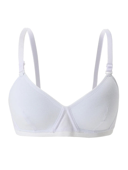 3 pcs teen bra with adjustable straps without underwire, non-removable chest pads, comfortable underwear