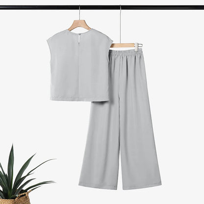 ZANZEA Fashion Summer Outfits O Neck Short Sleeve Floral Blouse Wide Leg Pant Sets Women 2 Pieces Sets Tracksuit Matching Sets