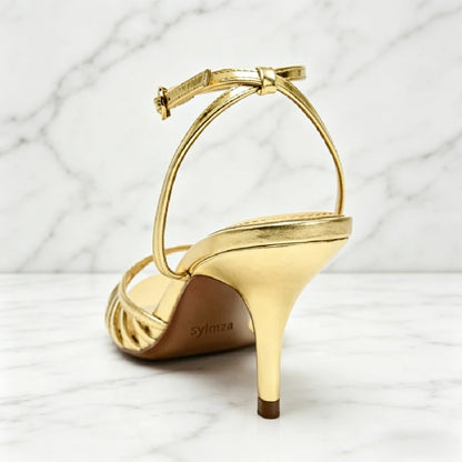 Cutout Narrow Band Peep Toe Ankle Strap Buckle Heeled Sandals Women Sexy High Stiletto Heels for Ladies Elegant Women's Shoes