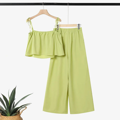 Korean Summer Sleeveless Strap Tanks Tops Pant Sets ZANZEA Women 2 Pieces Sets Solid Work Tracksuit 2026 Casual Holiday Outfits