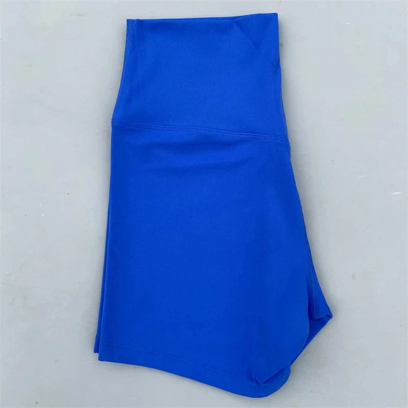 Solid Color Tight Soft Women Fitness Sport Short High Waist Yoga Short Legging Squatting Proof Comprehensive Training Athletic
