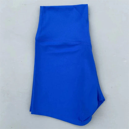 Solid Color Tight Soft Women Fitness Sport Short High Waist Yoga Short Legging Squatting Proof Comprehensive Training Athletic