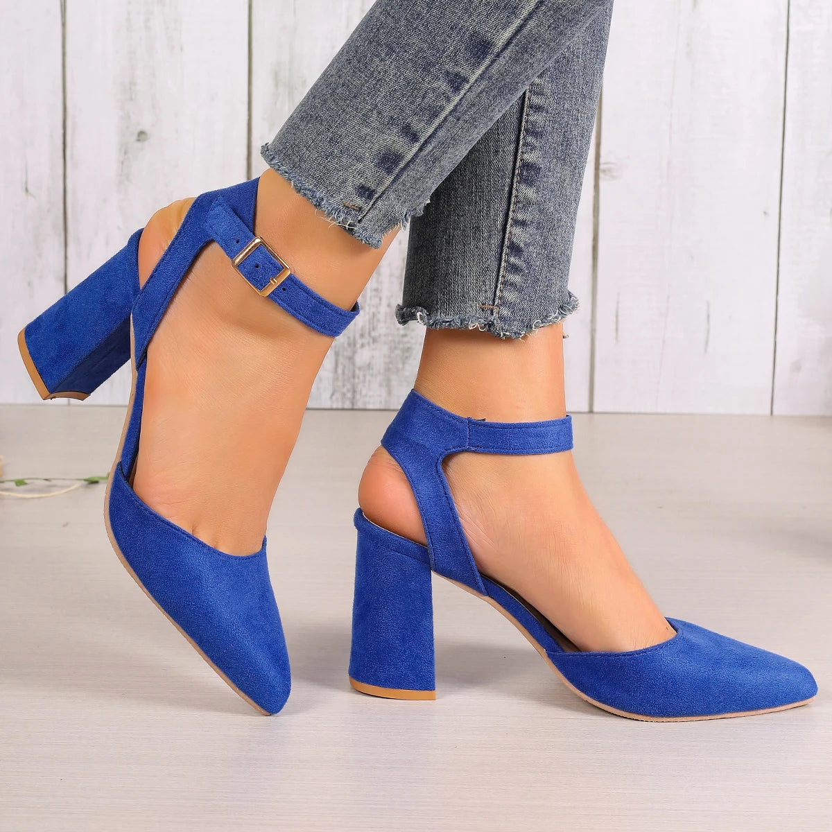 Women Sandals New Hot Sale Fashion Baotou High Heels Women Solid Color Outdoors Sexy Party Slender Heel High Heels Sandals Women