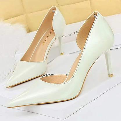 BIGTREE Shoes Patent Leather Heels 2026 Fashion Woman Pumps Stiletto Women Shoes Sexy Party Shoes Women High Heels 12 Colour