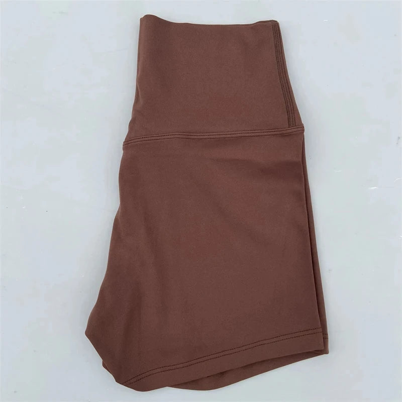 Solid Color Tight Soft Women Fitness Sport Short High Waist Yoga Short Legging Squatting Proof Comprehensive Training Athletic