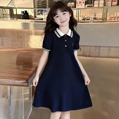 2026 Summer Kids Student Dresses Children Clothes Teenagers Party Uniform Sailor JK Princess Dress Girls Daily 6 9 12 Year Fairy
