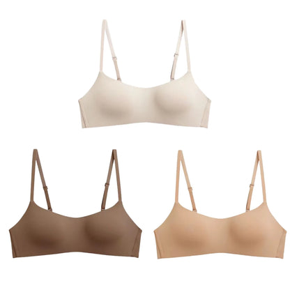 3Pcs/Lot Women Seamless Square Neck Bra Wireless Smooth Invisible Bralette Sexy Lingerie 1/2 Cup Non-detachable Brassiere S-XL