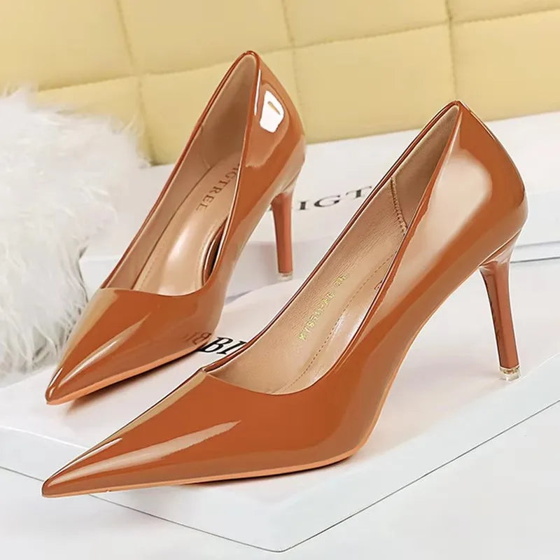 BIGTREE Shoes Patent Leather Shoes Woman Pumps High Heels Stiletto Heels 10.5 Cm Red Wedding Shoes Bridal Shoes Women Heels 2026