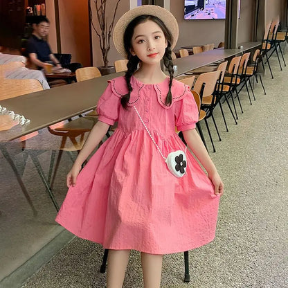 Cotton Dress Linen Beautiful Dresses Girl Birthday Clothes 9 Years 10 Women's Summer Elegant Girls 6 8 Flower From 12 Old Suit 5
