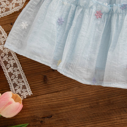 Baby Dress Summer Flower Mesh Cute Girls' Dress Cute Beach Princess Children's Dress Baby Girl Clothing