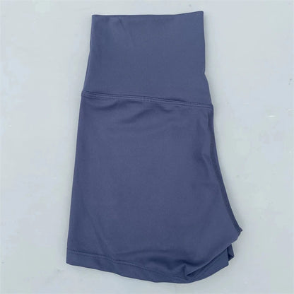 Solid Color Tight Soft Women Fitness Sport Short High Waist Yoga Short Legging Squatting Proof Comprehensive Training Athletic