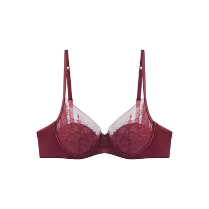 Wedding Dress Bra Set Women Red Birth Year Small Bust Soft Underwire Gathered Thin Lingerie Underwear Suit S-XL Fashion New