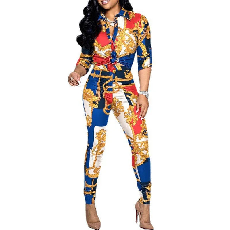 European Style Spring Summer Shirt Top And Long Pant Suit Casual Party 2 Two Pieces Tracksuit Outfits 2025