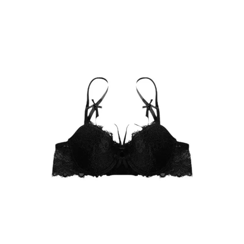 MOYISU Push Up Bra Set 32-38 AB SL French Lace Underwire Luxury Bow Bralette Allure Support Breathable Comfort Summer Flash Sale