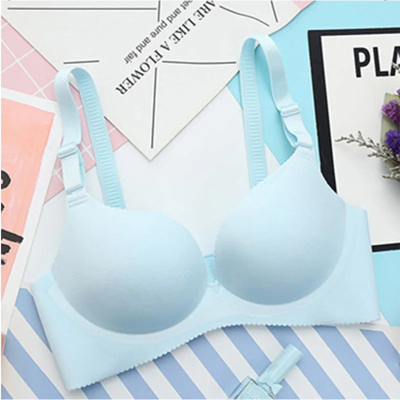 Women Lingerie Seamless Adjustable Bra Sexy Comfortable Nylon Flower Print One-Piece Underwear  Breathable