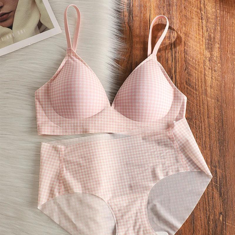 Everyday Wireless Bra for Set Women Seamless Cool Summer Bralette Thin Push Up Gather Small Chest Breathable T-Shirt Bra MOYISU