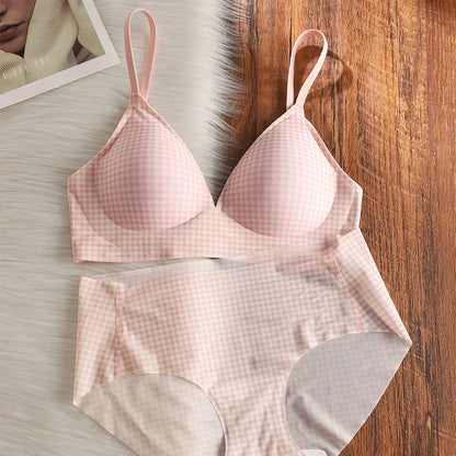 Everyday Wireless Bra for Set Women Seamless Cool Summer Bralette Thin Push Up Gather Small Chest Breathable T-Shirt Bra MOYISU