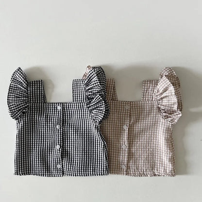 MILANCEL 2026 Summer Baby Clothing Set Toddler Ruffle Tee and Shorts 2Pcs Girls Suits Ruffle Tee Set