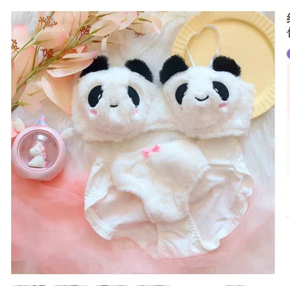 Girls lolita plush bra underwear my melody bralette push up brassiere  wirefree warm kawaii bra underpants seamless lingerie
