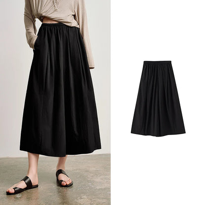 TOYOUTH Women's 2026 Autumn New Wide-Leg Skort Slimming Accordion Pleated Commuter Skirts