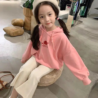 2026 Spring Summer Korean Slim Fit Girls' Flared Pants Stylish Long Pants for Toddler Girls Breathable Cotton Leggings