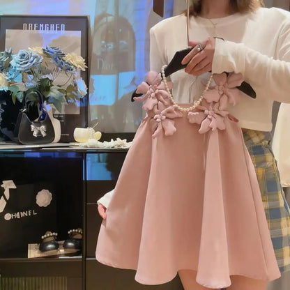 Bear Leader 2-7 Years 3D Flower Birthday Wedding Princess Dress Korean Version Sling Party Clothes Summer Girls Casual Outwear