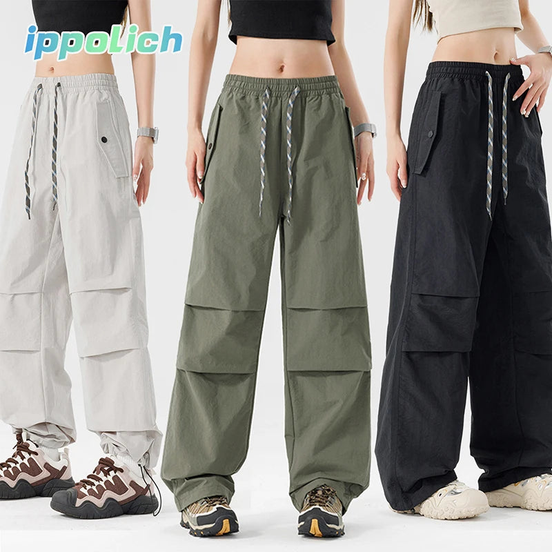Waterproof Hiking Trousers Women Spring Autumn Elastic Waist Trouser Adjustable Trouser Legs Windproof Pant Outdoor Camping Pant