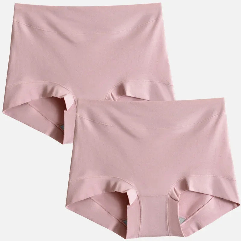 2pcs Women Cotton Panties High-Rise Plus Size M-4XL Female Underwear Boxers Shorts Comfort Underpants Sexy Intimates Lingerie