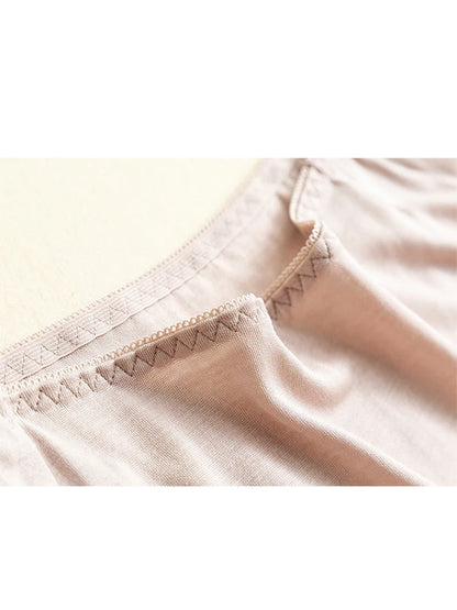 Birdtree 100% Silk 1PC Women Mid High Waist Briefs Lace Sexy Seamless Breathable Soft Comfortable Panties P38417QD