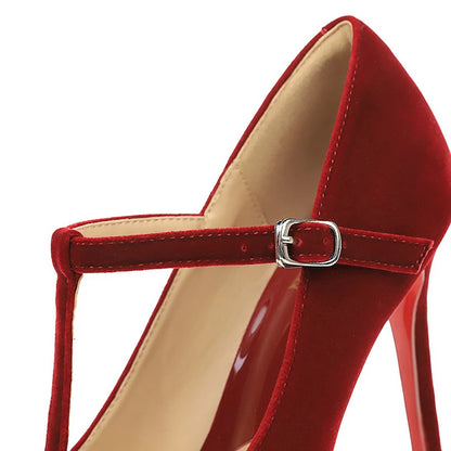 BIGTREE Shoes Sexy Women Pumps Suede High Heels 10 CM Stilettos Buckle Fashion Party Shoes Pointed Women Heels Ladies Shoes 2026