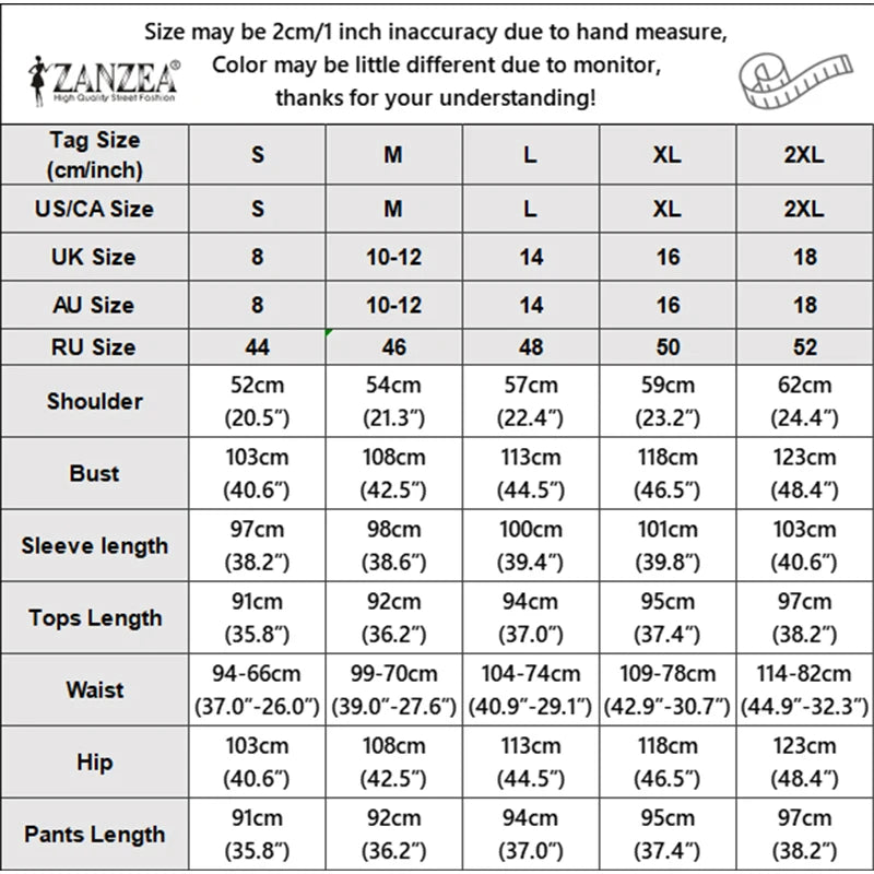 ZANZEA Women Pants Sets Two-piece Outfits Long Sleeve Stand Collar Blouse Wide Leg Pants Vintage Casual Matching Sets Steetwear
