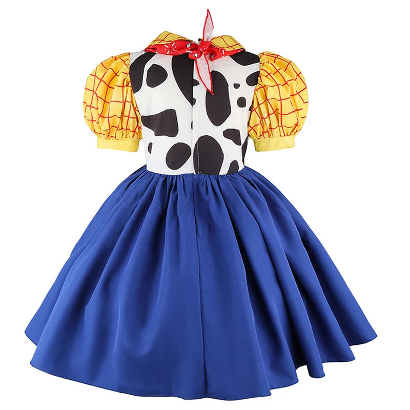 2026 New Movie Cowgirl Toy Woody Dresses For Girls Jessie Princess Costumes Kids Christmas Halloween Outfits