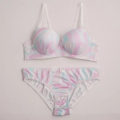 Hot Selling New Sweet Pink Camouflage Design With Steel Ring Gathering Pull And Anti Sagging Bra A2139