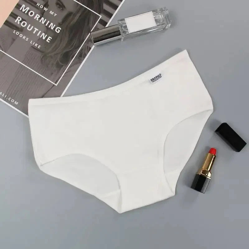 7 Pack Cotton Panties for Women Soft Breathable Solid Briefs Everyday Underwear Comfortable