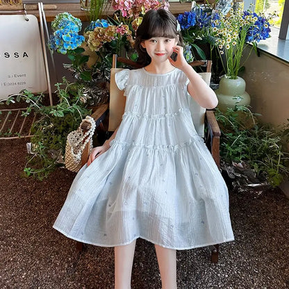 Princess Sleeve Dress Summer Girl Kids Girls Clothes 10 Years Old Children's Clothing From 7 8 Dresses Elegant Sale Girly Party