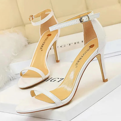 BIGTREE Shoes Super High Heels 11cm Women Shoes Patent Leather Woman Pumps Sexy Women Heels Stiletto Open Toe Ladies Shoes 2026