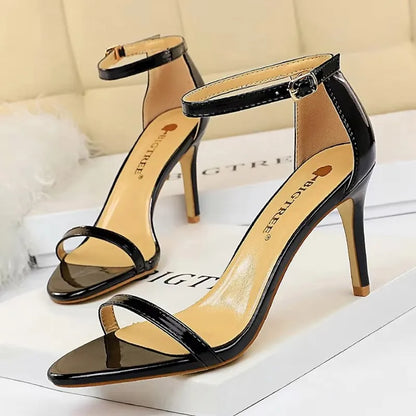 BIGTREE Shoes Super High Heels 11cm Women Shoes Patent Leather Woman Pumps Sexy Women Heels Stiletto Open Toe Ladies Shoes 2026