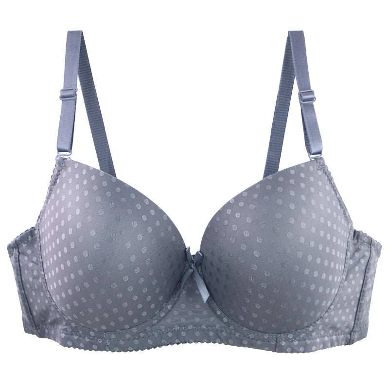 DaiNaFang Women Lace Shaping BCD Underwear Thin Mold Cup 3 Rows Hook Back Anti Armpit Fat Push Up Bra Lace Bow Lingerie